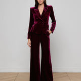 Marie Velvet Blazer Dark Port