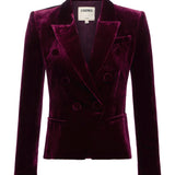 Marie Velvet Blazer Dark Port
