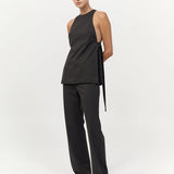 Side Tie Top Black Olive