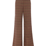 Pilar Wide Leg Pant Dark Brown Multi Houndstooth