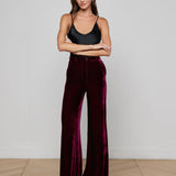 Pilar Velvet Pant Dark Port