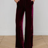 Pilar Velvet Pant Dark Port