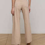 Alicent Wide Leg Jean Pale Khaki