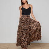Torin Skirt Brown Multi Amur Leopard