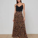 Torin Skirt Brown Multi Amur Leopard