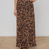 Torin Skirt Brown Multi Amur Leopard