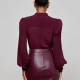 Noor Blouse Dark Port