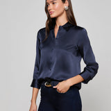 Dani Silk Blouse Midnight