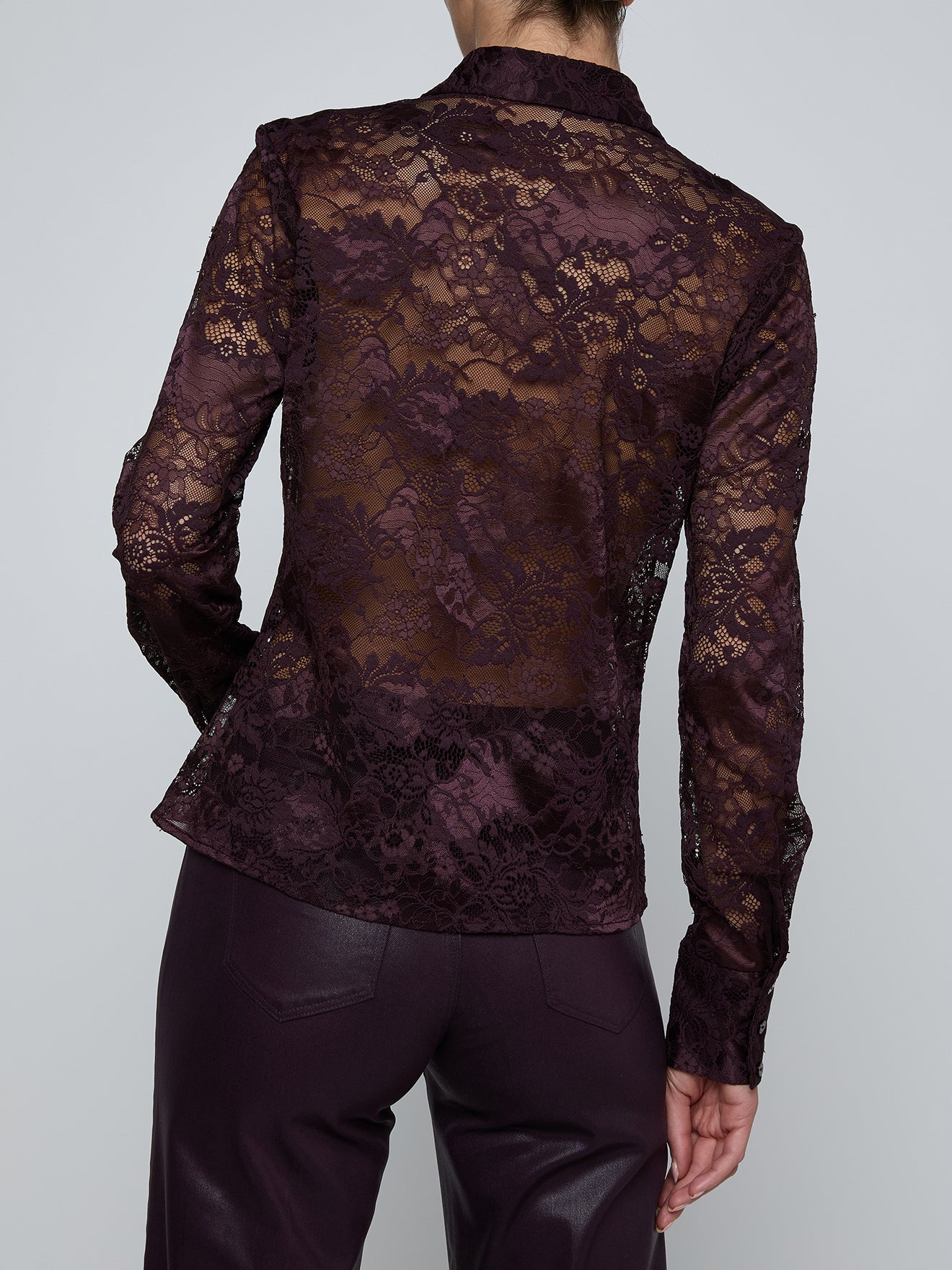 MAIA LACE BUTTONDOWN BLS