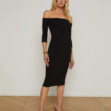 Zolita Off-The-Shoulder Dress Black
