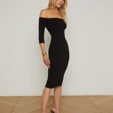 Zolita Off-The-Shoulder Dress Black