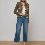 Astor Cardigan Army/Biscuit
