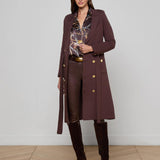 Isabel Knit Coat Dark Brown/Gold
