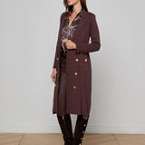Isabel Knit Coat Dark Brown/Gold
