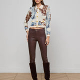 Osiris Jacquard Cardigan Tan Multi Western Toile