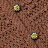 Kiva Cardigan Dark Cinnamon Swirl/Gold