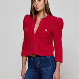 Delli Cardigan Engine Red/Gold