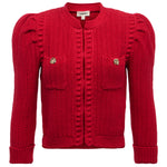 DELLI ¾SLV CRP TXTD CARDI