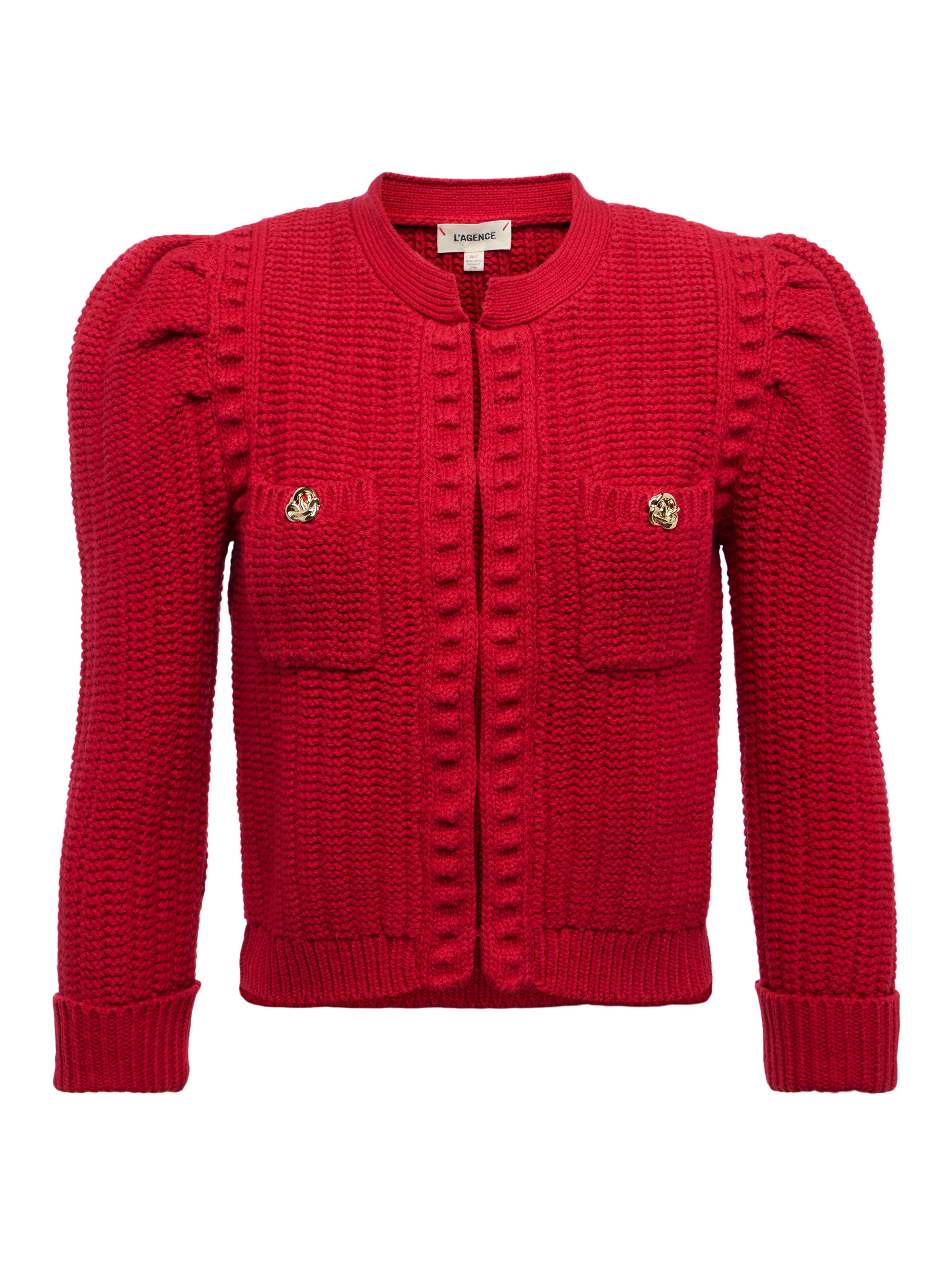 DELLI ¾SLV CRP TXTD CARDI