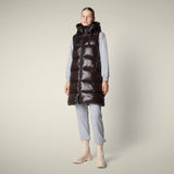 Iria Vest Brown Black
