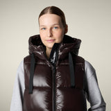 Iria Vest Brown Black