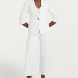 Khloe White Denim Blazer