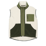 The Plush Tundra Vest Cream & Army