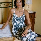 Ana Patchwork Dress Navy