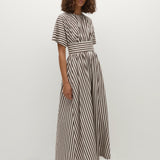 Oda Maxi Dress Norway Stripe Espresso