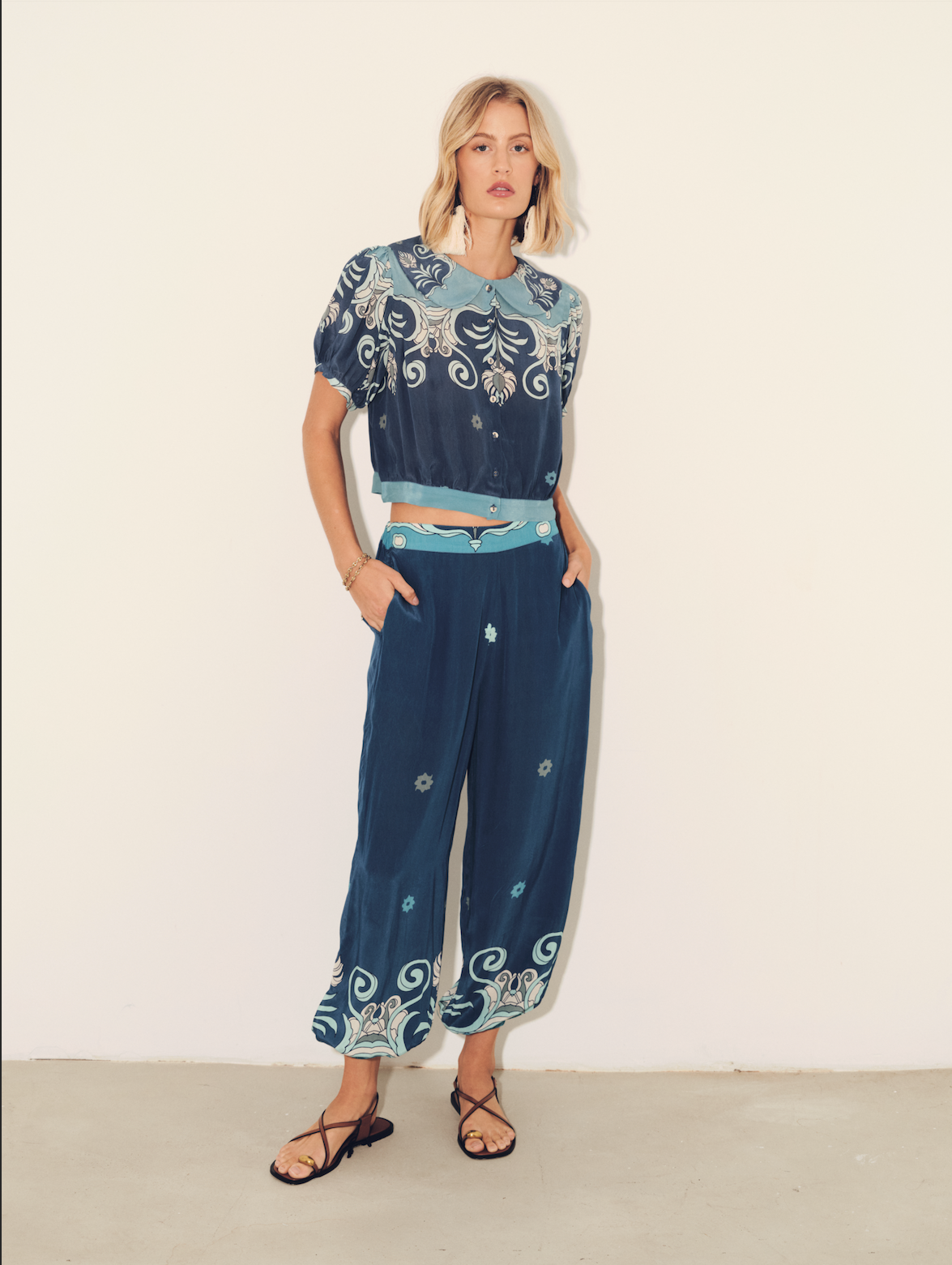 Balloon Pant Tiles Blue – Charbellem