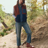 The Plush Tundra Vest Chocolate & Navy