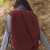 The Plush Tundra Vest Chocolate & Navy