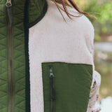 The Plush Tundra Vest Cream & Army