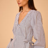 Vera Dress Embellished Croquet Stripe