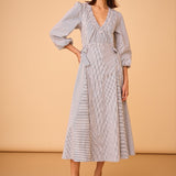 Vera Dress Embellished Croquet Stripe