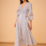 Vera Dress Embellished Croquet Stripe