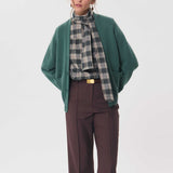 Titien Checkered Top Khaki