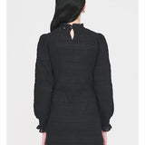 Elisa Smocked Dress Navy