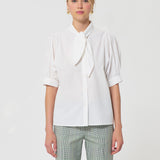 Candyce Shirt Ecru Ribbed
