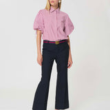 Caly Shirt Red Striped Poplin