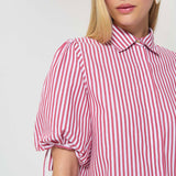 Caly Shirt Red Striped Poplin