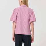 Caly Shirt Red Striped Poplin