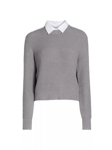 The Katie Sweater Ultimate Gray/White