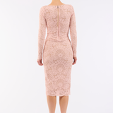 Floral Fans Kate Dress Light Pink