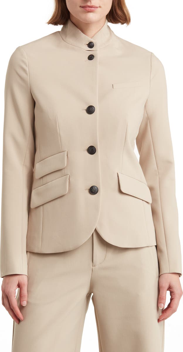 rag & bone Slade Linen Blazer Stone front