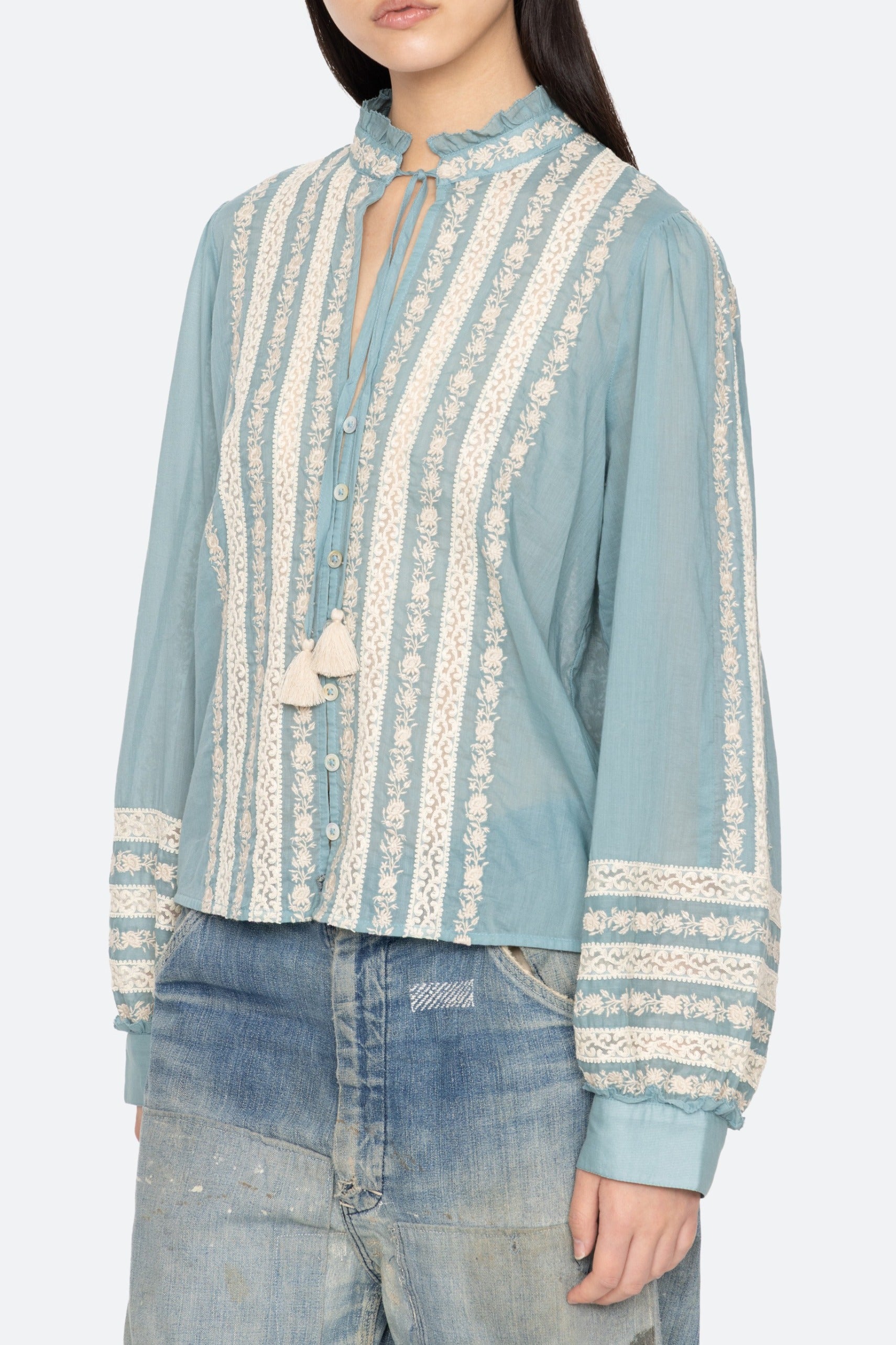 KIRSTEN PRINT L/SLV TOP (D2)