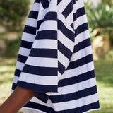 Presley Oversized Tee Nautical Stripe