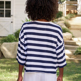 Presley Oversized Tee Nautical Stripe