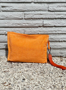 Small Terry Pouch Orange