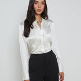 Divya Silk Shirt White